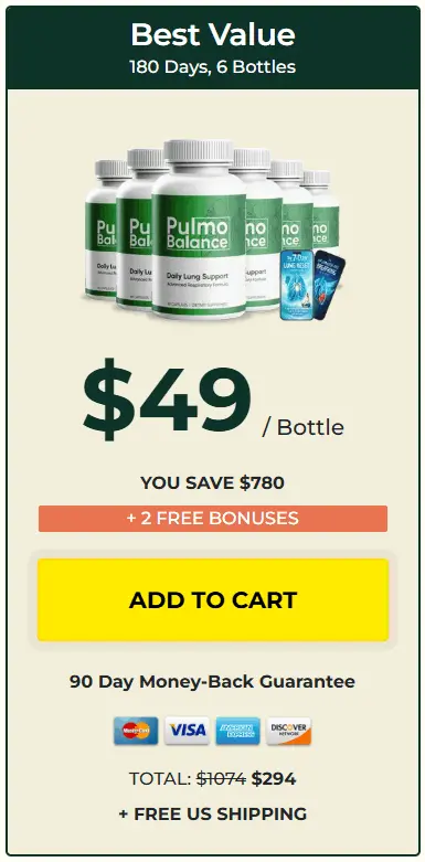 PulmoBalance 6 bottle